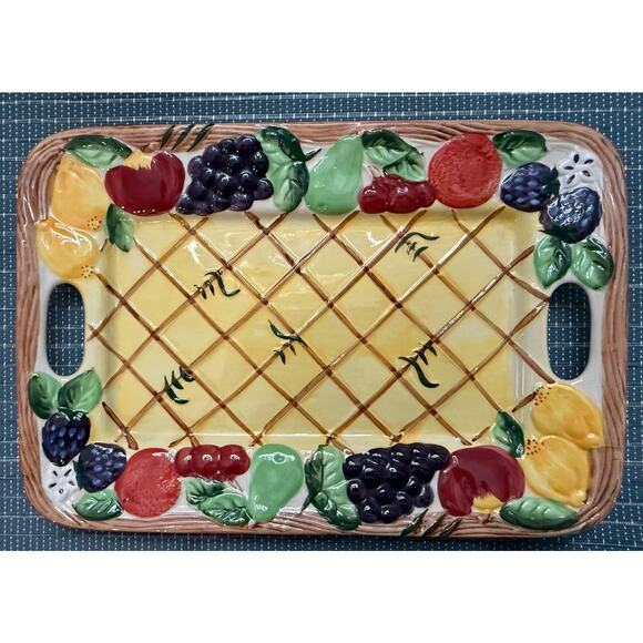 Vintage Canister Set Fruit Gourmet Home 3 Pc Retro Boho Rockabilly Food Seal 70s - Picture 9 of 11